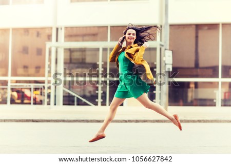 Similar – Image, Stock Photo dynamism Lifestyle Joy