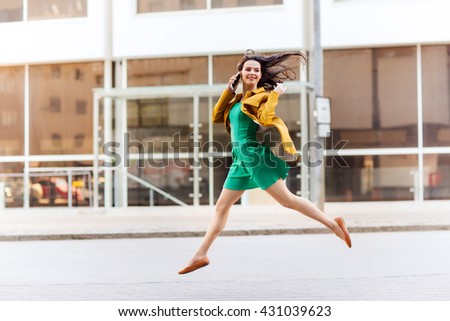 Image, Stock Photo jump Lifestyle Joy