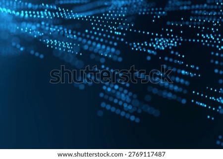 Technology concept background and blue particles background