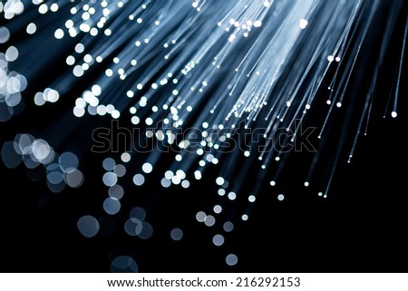 Technology concept with fiber optics 