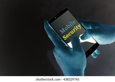 technology concept. mobile security