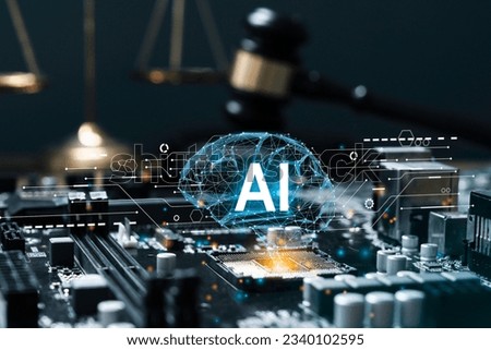 technology control law ai concept for AI ethics and Developing artificial codes of ethics.Compliance, regulation, standard, and responsibility for guarding against 