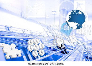 technology and digital background , future world communication