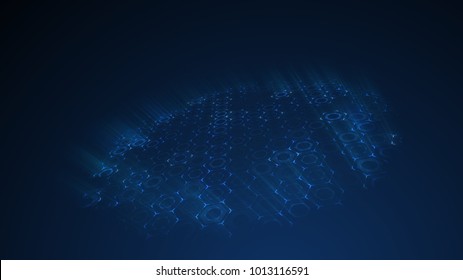 Technology Hexagon Background