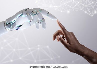 technology human touch background modern creation