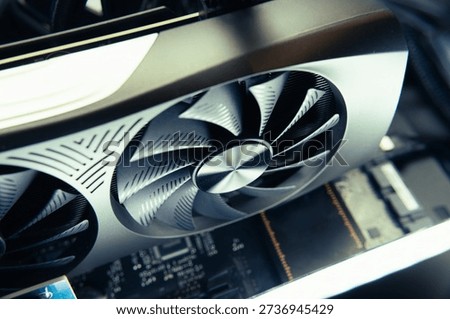 Technology image of the inside of a desktop computer