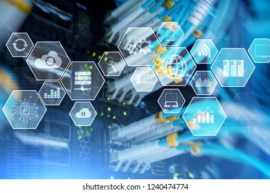 Technology infrastructure cloud technology and communication.