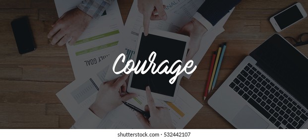 TECHNOLOGY INTERNET TEAMWORK COURAGE CONCEPT