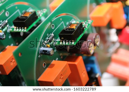 Technology making circuit boards with capacitors, components 