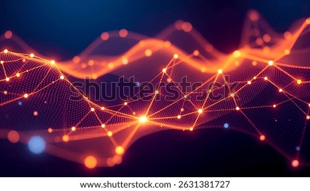 Technology Network Background.Abstract dot white blue pattern gradient texture technology background