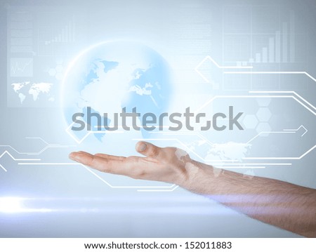 Similar – Image, Stock Photo Clean into the future Sky