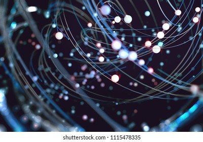 Technology and science concept. Network and data net system abstract background. Structure and connection. 3d illustration - Powered by Shutterstock - Get 15% off with code: PIKWIZARD15