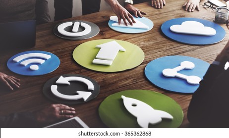 Technology Symbol Meeting Business People Concept - Powered by Shutterstock