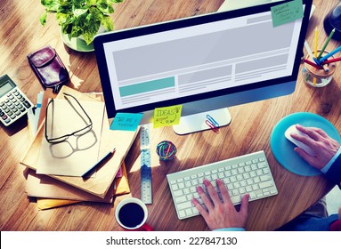 Technology Working Using Computer Office Concept - Shutterstock ID 227847130