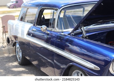 Tecumseh, Ontario, Canada – July 31 2022: 1956 Chevy Nomad At Cars For A Cause Car Show
