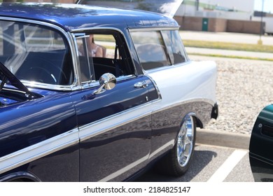 Tecumseh, Ontario, Canada – July 31 2022: 1956 Chevy Nomad At Cars For A Cause Car Show
