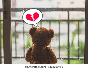 teddy bear with broken heart