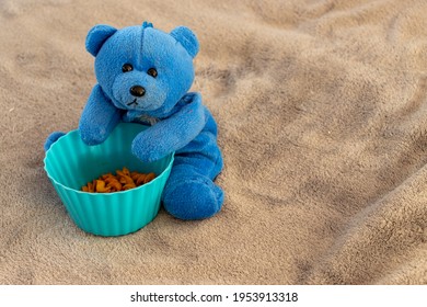 Teddy Bear Caught Eating Snacks