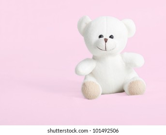 Teddy Bear Isolated On Pink