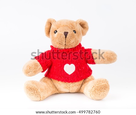 Teddy Bear on isolate background cute art nice love floor baby play child one joy doll studio toy object animal concept romantic retro worry young give apologize forgiveness plush single babe old