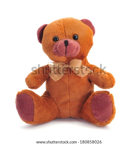 a teddy bear on a white background