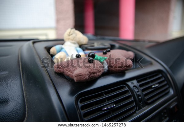 teddy bears in the\
car