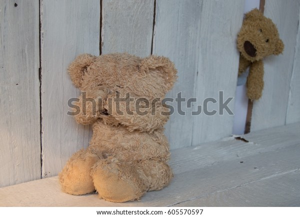 large tatty teddy bear