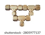 Tee three way joint from material stainless steel 316