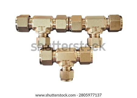 Tee three way joint from material stainless steel 316