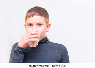 Teen Boy Drinking Water Glass Glass Stock Photo 1365966830 | Shutterstock