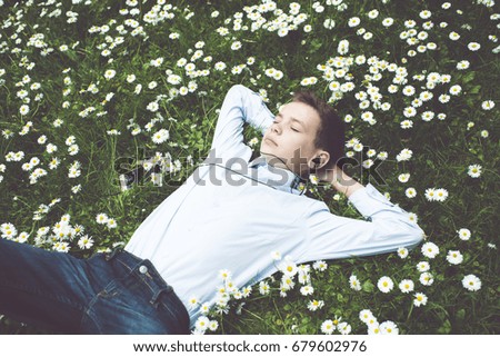 Similar – Daisies Farbfoto