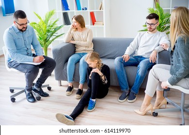 Teen Daughter In Family Therapy