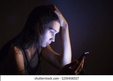 Sad Girl Texting Images Stock Photos Vectors Shutterstock