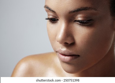 Teen Girl With A Healthy Oily Skin