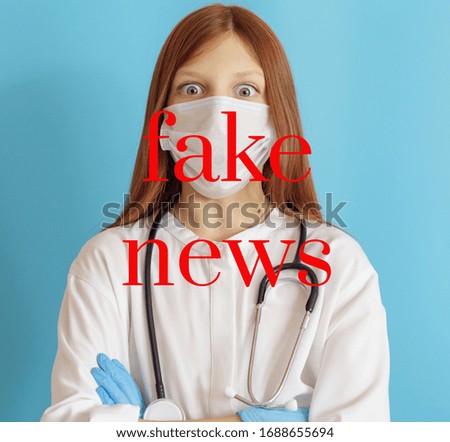 Similar – Image, Stock Photo Fake news text and website on the background.