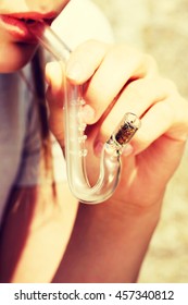 Teen Girl Smoking Cannabis