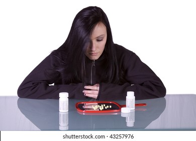 Teen Girl Taking Drugs - Teenage Drug Addiction Problem