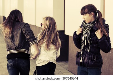Teen Girls Conflict On City Street Stock Photo 397640644 | Shutterstock