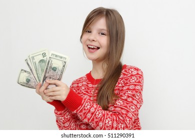 Teen Little Girl Cash Money Dollars Stock Photo 511290391 | Shutterstock