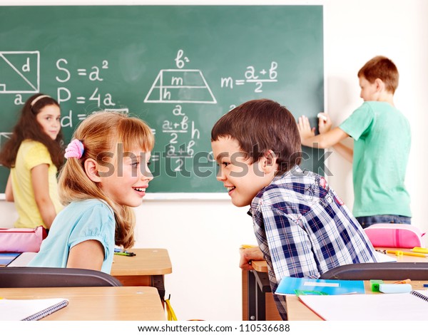 Teen School Child Sitting On Desk Stock Photo Edit Now 110536688