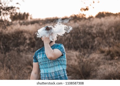 Teen Vaping. Vape Concept