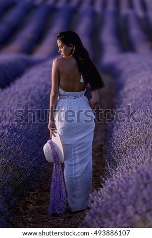 Similar – #A# Lavender walk 1