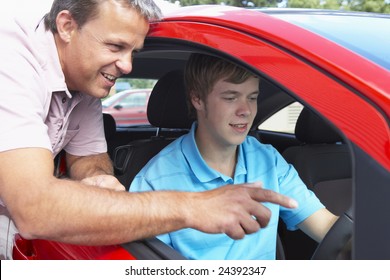 Teenage Boy Learning How To Drive