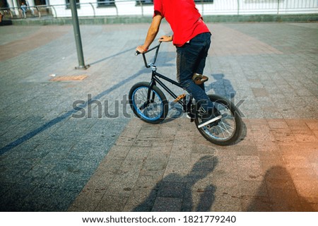 Similar – Image, Stock Photo I’m already practicing for the Tour de France…