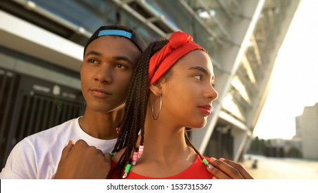 Teenage Couple Embracing, Enjoying Time Together, Adolescent Genuine Love