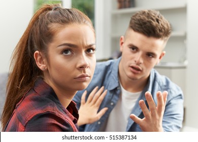 Teenage Couple Having Relationship Difficulties