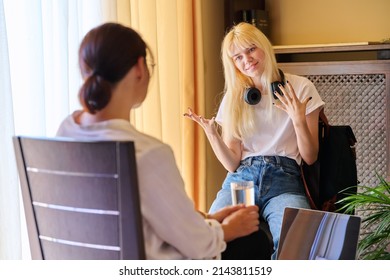 Teenage Female In Therapy Session In Psychologist's Office