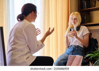 Teenage Female In Therapy Session In Psychologist's Office