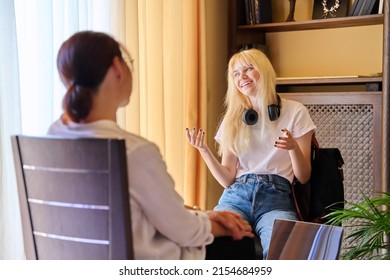 Teenage Female In Therapy Session In Psychologist's Office