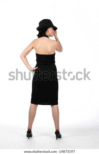 black dress teenage girl